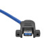 Tripp Lite USB 3.0 SuperSpeed Panel-Mount Type-A Extension Cable (M/F), 0.31 m (1-ft.)