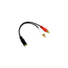 C2G 6in 3.5mm Stereo F / RCA M Y-Cable audio cable 0.15 m 2 x RCA Black