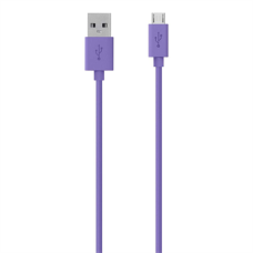 Belkin 1.2m, Micro-USB2.0-B/USB2.0-A USB cable Micro-USB B USB A Purple
