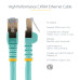 StarTech.com 6ft CAT6a Ethernet Cable - 10 Gigabit Shielded Snagless RJ45 100W PoE Patch Cord - 10GbE STP Network Cable w/Strain Relief - Aqua Fluke Tested/Wiring is UL Certified/TIA