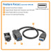 Tripp Lite USB 3.0 All-in-One Keystone/Panel Mount Coupler Cable (F/F), Angled Connector, Black, 0.31 m (1-ft.)