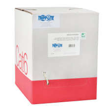 Tripp Lite N224-01K-WH Cat6 Gigabit Solid Core Plenum-Rated UTP CMP PVC Bulk Ethernet Cable, White, 1000 ft. (304.8 m)