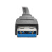 Tripp Lite USB 3.0 All-in-One Keystone/Panel Mount Extension Cable (M/F), Angled Connector, Black, 0.31 m