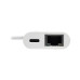Tripp Lite U436-06N-G-C USB-C to Gigabit Network Adapter with USB-C PD Charging - Thunderbolt 3, White