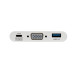 Tripp Lite U444-06N-VU-C USB-C to VGA Adapter with USB-A Port and PD Charging, White