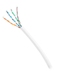 C2G 1000ft (304.8m) TAA-Compliant Cat6 Bulk Unshielded (UTP) Ethernet Network Cable with Solid Conductors-Riser CMR-Rated - White