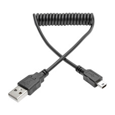 Tripp Lite U030-006-COIL USB 2.0 A to Mini-B Coiled Cable (M/M), 6 ft. (1.83 m)