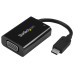 StarTech.com USB C to VGA Adapter with Power Delivery - 1080p USB Type-C to VGA Monitor Video Converter w/ Charging - 60W PD Pass-Through - Thunderbolt 3 Compatible - Black