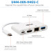 Tripp Lite U444-06N-H4GU-C USB-C Multiport Adapter - 4K HDMI, USB-A Port, GbE, 60W PD Charging, HDCP, White
