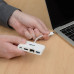 Tripp Lite U444-06N-HGU-C USB-C Multiport Adapter - HDMI, USB 3.2 Gen 1 Port, Gigabit Ethernet, 60W PD Charging, HDCP, White