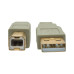 Tripp Lite U022-006-BE USB 2.0 A to B Cable (M/M), Beige, 6 ft. (1.83 m)