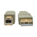 Tripp Lite U022-015-BE USB 2.0 A to B Cable (M/M), Beige, 15 ft. (4.57 m)