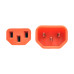 Tripp Lite Standard Computer Power Extension Cord, 10A, 18 AWG (IEC-320-C14 to IEC-320-C13), Orange, 0.91 m