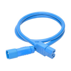 Tripp Lite P018-003-ABL Power Cord C14 to C15 - Heavy-Duty, 15A, 250V, 14 AWG, 3 ft. (0.91 m), Blue