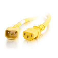 C2G 17550 power cable Yellow 1.5 m C14 coupler C13 coupler