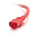 C2G 17559 power cable Red 2.4 m C14 coupler C13 coupler