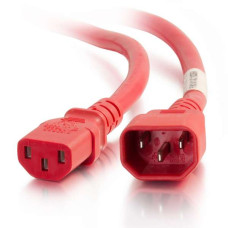 C2G 17559 power cable Red 2.4 m C14 coupler C13 coupler