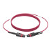 Tripp Lite N845-03M-12-MG 100G MTP/MPO Multimode OM4 Plenum-Rated Fiber Optic Cable (F/F), 12 Fiber, 40/100GBASE-SR4, Push/Pull Tabs, Magenta, 3 m