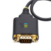 StarTech.com 1ft (30cm) USB to Serial Adapter Cable, COM Retention, Interchangeable Nuts/Screws, USB-A to DB9 RS232, FTDI IC, ESD Protection, Windows/macOS/Linux