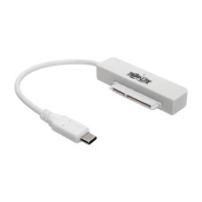 Tripp Lite U438-06N-G1-W USB 3.1 Gen 1 (5 Gbps) USB-C to SATA III Adapter Cable with UASP, 2.5 in. SATA Hard Drives, Thunderbolt 3 Compatible, White