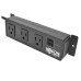 Tripp Lite Protect It! 3-Outlet Surge Protector with Mounting Brackets, 10 ft. Cord, 510 Joules, 2 USB Charging Ports, Black Housing