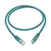 Tripp Lite N200-003-GN Cat6 Gigabit Molded (UTP) Ethernet Cable (RJ45 M/M), PoE, Green, 3 ft. (0.91 m)