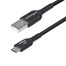 StarTech.com 10-Pack 6ft (1.8m) USB-A to USB-C Charging Cable, Charge & Sync, 3A, USB 2.0, TPE Jacket - Black USB Charging Cord