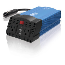 Tripp Lite 375W PowerVerter Ultra-Compact Car Inverter with 2 AC Outlets, 2 USB Charging Ports and Battery Cables