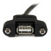 StarTech.com 1 ft Panel Mount USB Cable A to A - F/M