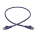 Tripp Lite N201-002-PU Cat6 Gigabit Snagless Molded (UTP) Ethernet Cable (RJ45 M/M), PoE, Purple, 2 ft. (0.61 m)