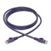 Tripp Lite N201-006-PU Cat6 Gigabit Snagless Molded (UTP) Ethernet Cable (RJ45 M/M), PoE, Purple, 6 ft. (1.83 m)