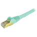StarTech.com 12ft CAT6a Ethernet Cable - 10 Gigabit Shielded Snagless RJ45 100W PoE Patch Cord - 10GbE STP Network Cable w/Strain Relief - Aqua Fluke Tested/Wiring is UL Certified/TIA