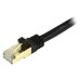 StarTech.com 12ft CAT6a Ethernet Cable - 10 Gigabit Shielded Snagless RJ45 100W PoE Patch Cord - 10GbE STP Network Cable w/Strain Relief - Black Fluke Tested/Wiring is UL Certified/TIA