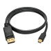 Tripp Lite P583-003-BK Mini DisplayPort to DisplayPort Adapter Cable, 4K 60Hz (M/M), DP Latching Connector, Black, 3 ft. (0.9 m)