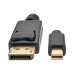 Tripp Lite P583-006-BK Mini DisplayPort to DisplayPort Adapter Cable, 4K 60 Hz (M/M), DP Latching Connector, Black, 6 ft. (1.8 m)