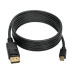 Tripp Lite P583-006-BK Mini DisplayPort to DisplayPort Adapter Cable, 4K 60 Hz (M/M), DP Latching Connector, Black, 6 ft. (1.8 m)