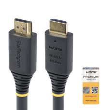 StarTech.com 25ft (7.6m) Premium Certified High Speed HDMI Cable, 4K 60Hz/1440p 144Hz, HDR10/HDCP 2.2/ARC, 18Gbps, UHD HDMI 2.0 Cord for TV/Monitor/Display, TPE Jacket