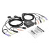 Tripp Lite B032-HUA2 2-Port USB/HD Cable KVM Switch with Audio/Video, Cables and USB Peripheral Sharing