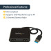 StarTech.com USB 3.0 to Dual HDMI Adapter - 1x 4K 30Hz & 1x 1080p - External Video & Graphics Card - USB Type-A to HDMI Dual Monitor Display Adapter - Supports Windows Only - Black