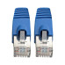 Tripp Lite N262-020-BL Cat6a 10G Snagless Shielded STP Ethernet Cable (RJ45 M/M), PoE, Blue, 20 ft. (6.09 m)