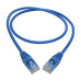 Tripp Lite N261-S02-BL Cat6a 10G Snagless Molded Slim UTP Ethernet Cable (RJ45 M/M), Blue, 2 ft. (0.61 m)