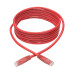 Tripp Lite N200-010-RD Cat6 Gigabit Molded (UTP) Ethernet Cable (RJ45 M/M), PoE, Red, 10 ft. (3.05 m)