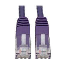 Tripp Lite N200-015-PU Cat6 Gigabit Molded (UTP) Ethernet Cable (RJ45 M/M), PoE, Purple, 15 ft. (4.57 m)