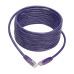 Tripp Lite N200-015-PU Cat6 Gigabit Molded (UTP) Ethernet Cable (RJ45 M/M), PoE, Purple, 15 ft. (4.57 m)