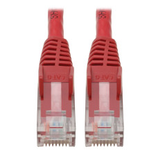 Tripp Lite N201-004-RD Cat6 Gigabit Snagless Molded (UTP) Ethernet Cable (RJ45 M/M), PoE, Red, 4 ft. (1.22 m)