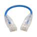Tripp Lite N201-S6N-BL Cat6 Gigabit Snagless Slim UTP Ethernet Cable (RJ45 M/M), PoE, Blue, 6-in. (15.24 cm)