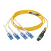 Tripp Lite N390-03M-8LC-AP MTP/MPO (APC) to 4xLC (UPC) Singlemode Breakout Patch Cable, 40/100 GbE, QSFP+ 40GBASE-PLR4, Plenum, Yellow, 3 m (10 ft.)