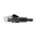 Tripp Lite N201-06N-BK Cat6 Gigabit Snagless Molded (UTP) Ethernet Cable (RJ45 M/M), PoE, Black, 6-in. (15.24 cm)