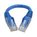 Tripp Lite N201-06N-BL Cat6 Gigabit Snagless Molded (UTP) Ethernet Cable (RJ45 M/M), PoE, Blue, 6-in. (15.24 cm)