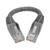 Tripp Lite N201-06N-GY Cat6 Gigabit Snagless Molded (UTP) Ethernet Cable (RJ45 M/M), PoE, Gray, 6-in. (15.24 cm)